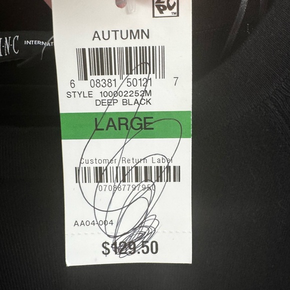 INC International Concepts black bell sleeve beaded floral mini dress NWT - Picture 6 of 11